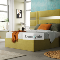 Wide headboard bed, mirror bed, panel bed, chesterfield bed, sleigh bed, fabric bed, winged bed, bed