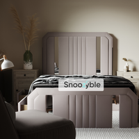Taylor Mirror Stripe Storage Divan Drawer Bed