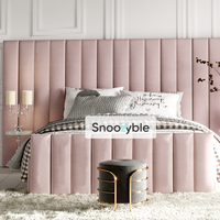 wide headboard bed, fabric panel bed, chesterfield bed, fabric bed, blue bed, pink bed, luxury bed, luxury fabric bed, fabric upholstered bed, tall headboard bed, wide headboard bed