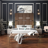 Hamilton Chrome Strip Upholstered Fabric Bed