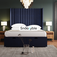Arya Winged Stripe Lines Linear Divan Ottoman Storage Bed