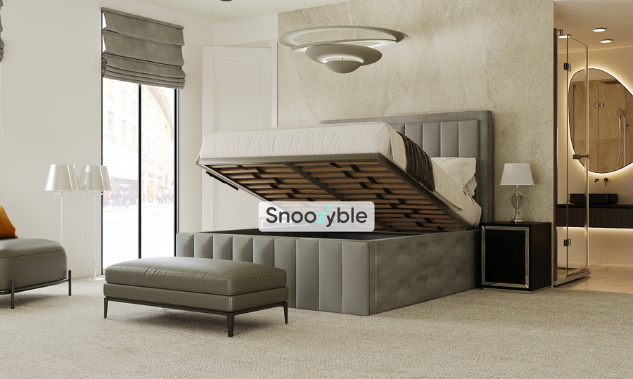 Jameson Linear Stripe Line Panel Bed