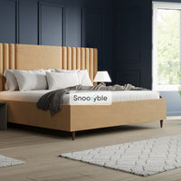 Mirage Wide Extended Headboard Fabric Panel Bed