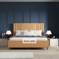 Mirage Wide Extended Headboard Fabric Panel Bed